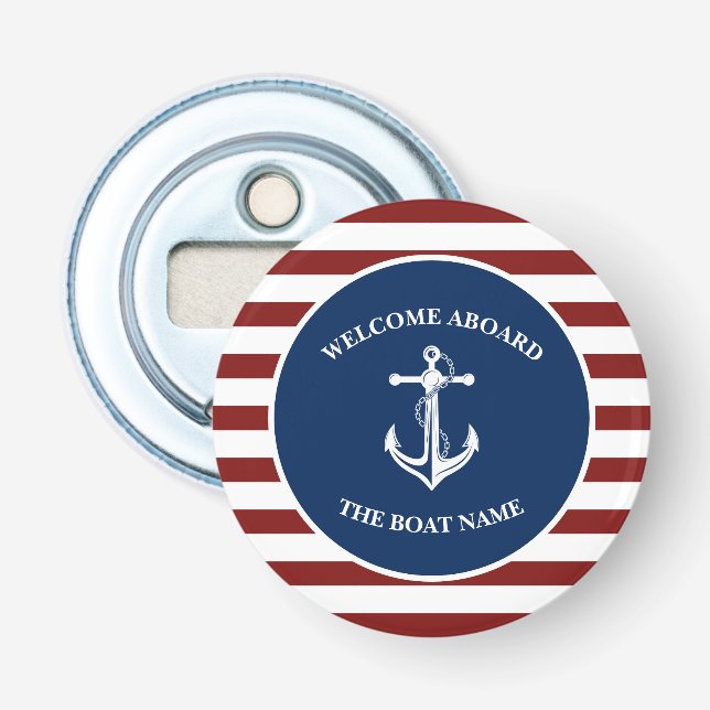 Ihr Name für Ihr Schiff Flaschenöffner (Vorderseite)