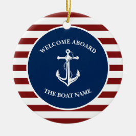 Ihr Name für Ihr Schiff Keramik Ornament