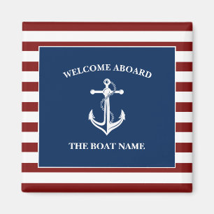 Ihr Name für Ihr Schiff Magnet