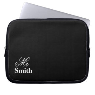 Ihr Name Herr Schmidt Schwarz Laptopschutzhülle