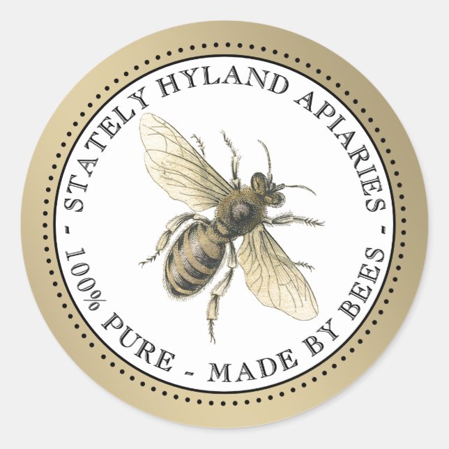 Ihr Name hier ist eine benutzerdefinierte Imkerin  Runder Aufkleber (Vorderseite)