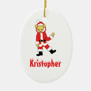 Ihr Name hier! Kundenspezifischer Teddybär Sankt Keramikornament