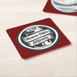 Ihr Name hier Logo Brauerei Thema Rechteckiger Pappuntersetzer
