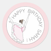 Ihr Name hier Pink Ballerina Happy Birthday