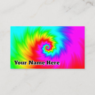 Ihr Name hier zerkleinerte Regenbogenspirale Visitenkarte