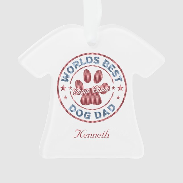 Ihr Name Hund Vater Chow Chow hässlich Sweater Ornament (Vorderseite)