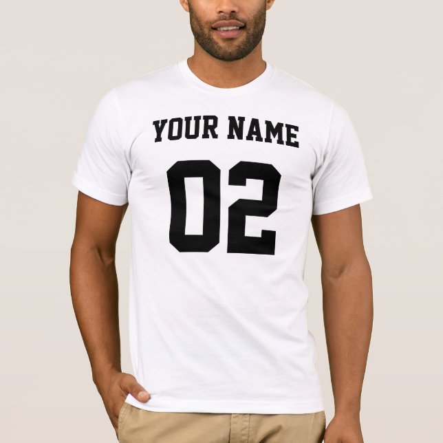 Ihr Name Ihre Zahl T-Shirt (Vorderseite)