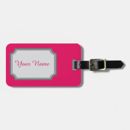Ihr Name in der Himbeerfarbe Gepäckanhänger