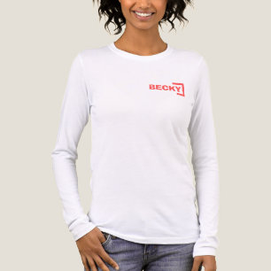 Ihr Name in einer roten Klammer, minimalistisches  Tri-Blend Shirt