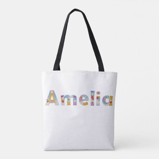 Ihr Name in künstlerischen Blumenbriefen / Amelia Tasche (Rückseite)