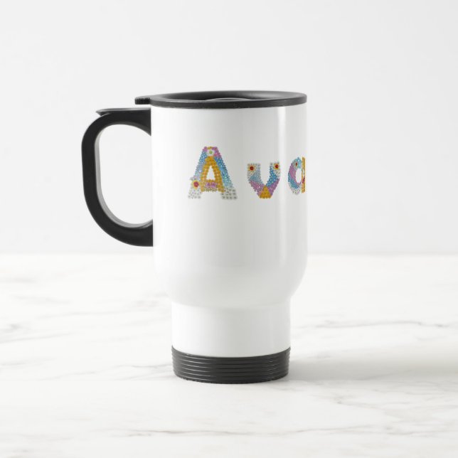 Ihr Name in künstlerischen Blumenbriefen / Ava Reisebecher (Links)