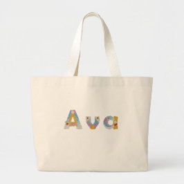 Ihr Name in künstlerischen Blumenbriefen / Ava Tot Jumbo Stoffbeutel