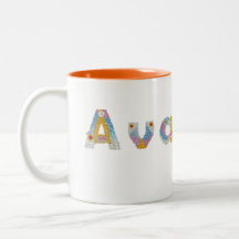 Ihr Name in künstlerischen Blumenbriefen / Ava