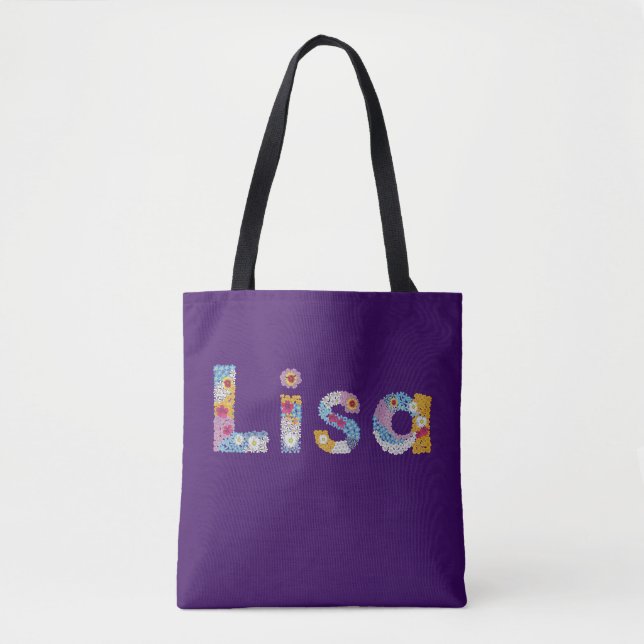 Ihr Name in künstlerischen Blumenbriefen / Lisa To Tasche (Vorderseite)