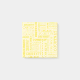 Ihr Name ist alles darüber Post-it Klebezettel