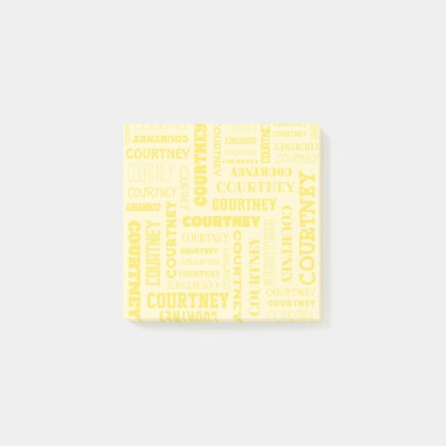 Ihr Name ist alles darüber Post-it Klebezettel (Vorderseite)