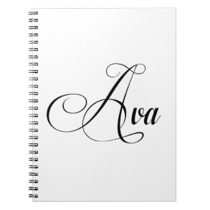 Ihr Name ist Ava Calligrafie Notizblock