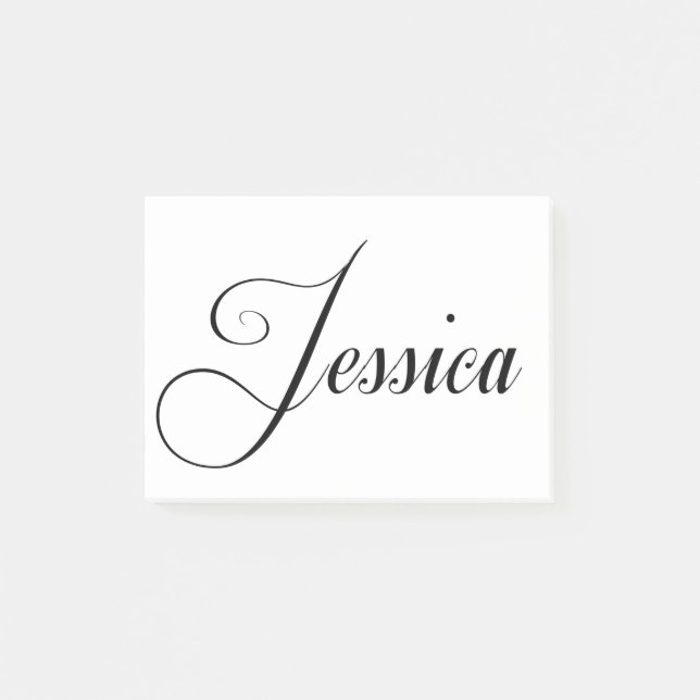 Ihr Name ist Jessica Calligrafie Post-it Klebezettel (Vorderseite)