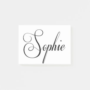 Ihr Name ist Sophie Calligrafie Post-it Klebezettel