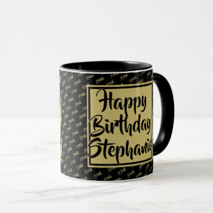 Ihr Name jedes Alter zufällige Zahlenmuster Schwar Tasse
