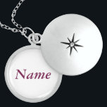 Ihr Name - Kundenspezifische Sterling Silver Round Medaillon<br><div class="desc">Ihr Name - Kundenspezifische Sterling Silver Round Locket</div>