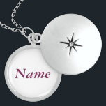 Ihr Name - Kundenspezifische Sterling Silver Round Medaillon<br><div class="desc">Ihr Name - Kundenspezifische Sterling Silver Round Locket</div>