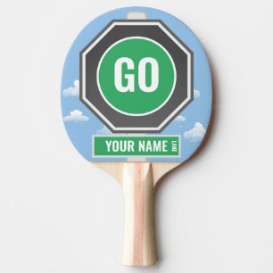IHR NAME LANE GO SIGN TISCHTENNIS SCHLÄGER