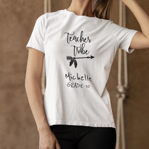Ihr Name Lehrer Stamm Stammesschrift T-Shirt