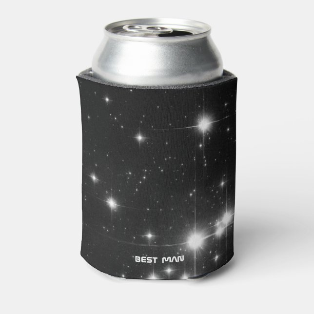 Ihr Name mit Sternen im Deep Space Trauzeuge Dosenkühler (Kanne Rückseite)