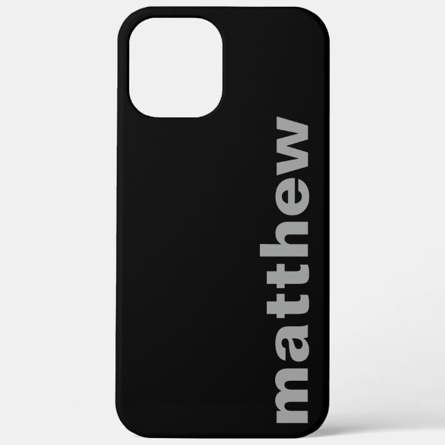 Ihr Name Modern Black Case-Mate iPhone Hülle (Rückseite)