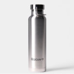 Ihr Name Moderne Maskuline Silber Wasser Flasche<br><div class="desc">Dieses moderne, maskuline Wasserflasche mit Ihrem Namen in einem schlichten, kühlen Schriftart.</div>