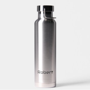 Ihr Name Moderne Maskuline Silber Wasser Flasche