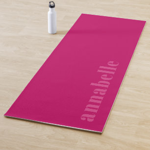 Ihr Name Moderne trendige Hot Pink einfach Yogamatte
