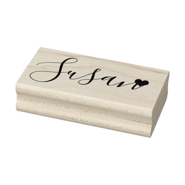 Ihr Name niedliche Skriptsignatur Gummistempel (Stempel)