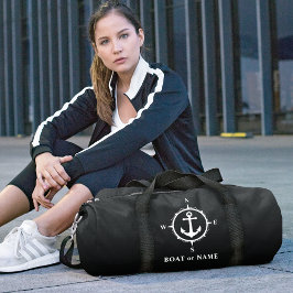 Ihr Name oder Boat Stilvolle Anker für den Nautisc Duffle Bag