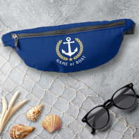 Ihr Name oder Bootanchor Gold Laurel Star Navy