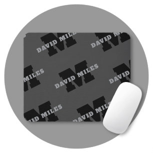 Ihr Name oder Firmenname Modern maskulines Grau Mousepad