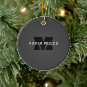 Ihr Name oder Geschäftsname   Modern maskulines Gr Keramik Ornament