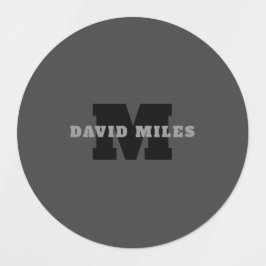 Ihr Name oder Ihr Firmenname | Modern Masculine Gr Etiketten