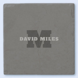 Ihr Name oder Ihr Firmenname | Modern Masculine Gr Steinuntersetzer