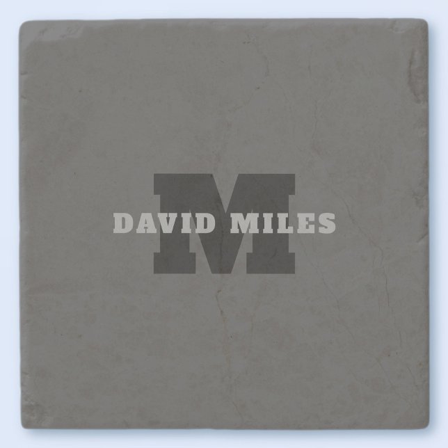 Ihr Name oder Ihr Firmenname | Modern Masculine Gr Steinuntersetzer (Von Creator hochgeladen)