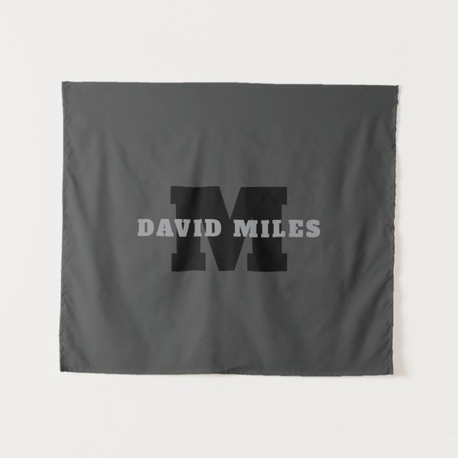 Ihr Name oder Ihr Firmenname | Modern Masculine Gr Wandteppich (Vorderseite (Horizontal))