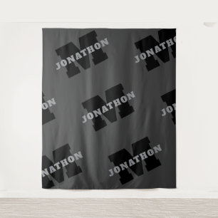 Ihr Name oder Ihr Firmenname   Modern Masculine Gr Wandteppich