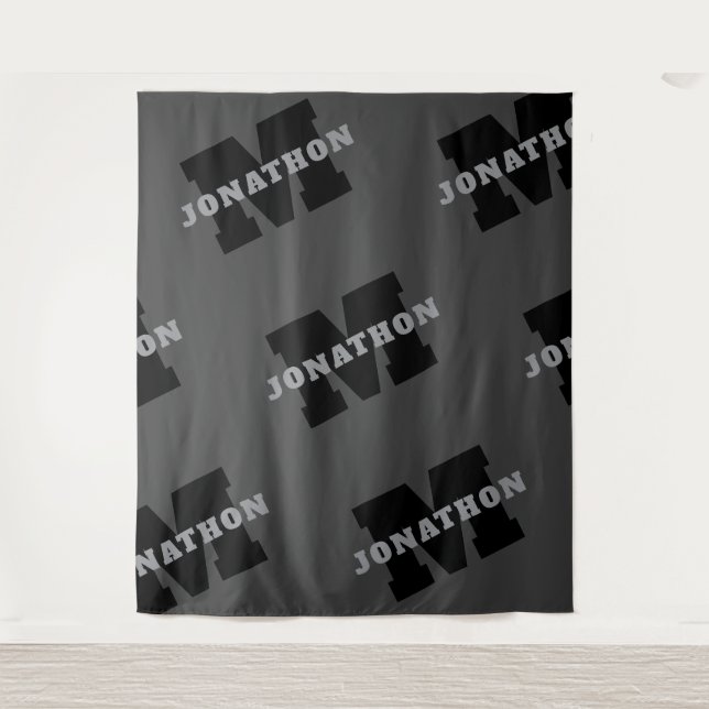 Ihr Name oder Ihr Firmenname | Modern Masculine Gr Wandteppich (Vorderseite)