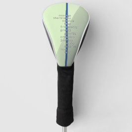 Ihr Name oder Ihre Nachricht mit Crosswords? grün Golf Headcover