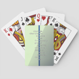 Ihr Name oder Ihre Nachricht mit Crosswords? grün Spielkarten