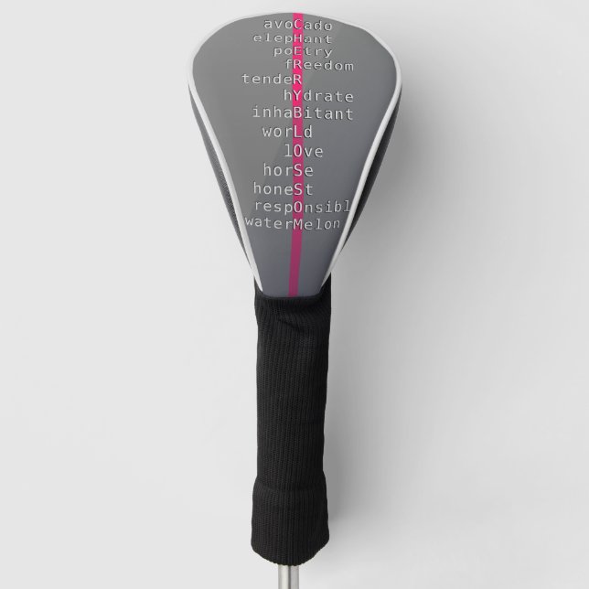 Ihr Name oder Ihre Nachricht mit Kreuzworträtsel? Golf Headcover (Vorderseite)
