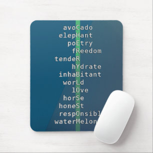 Ihr Name oder Ihre Nachricht mit Kreuzworträtsel?  Mousepad