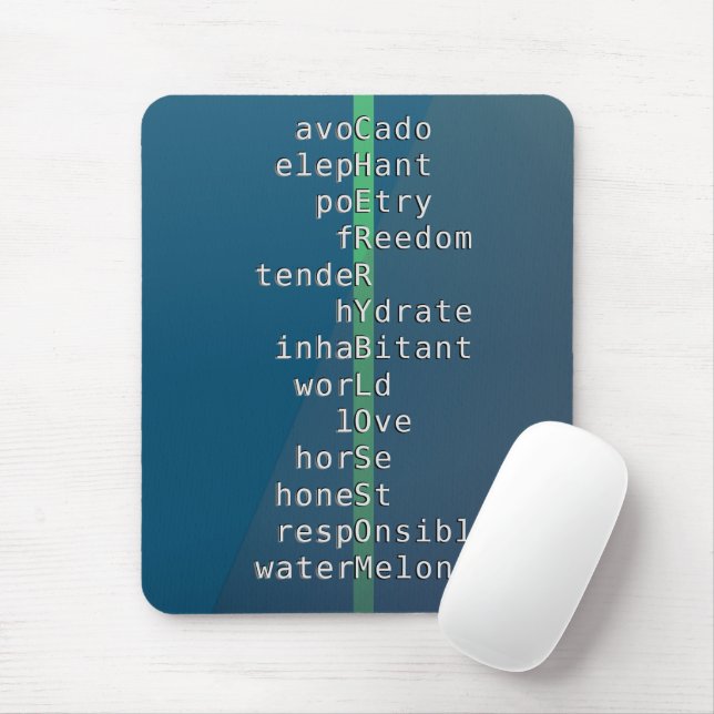 Ihr Name oder Ihre Nachricht mit Kreuzworträtsel?  Mousepad (Mit Mouse)