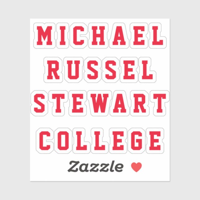 Ihr Name oder Text 4 Zeilen Transparente Aufkleber (Blatt)